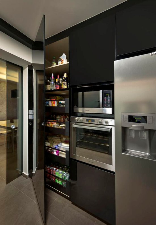 Kitchen set in high-tech style