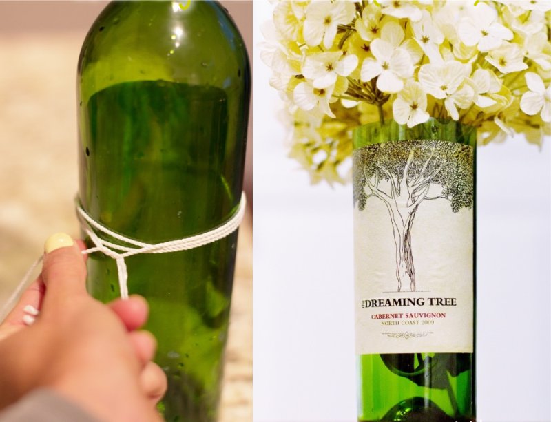 How to trim a glass bottle