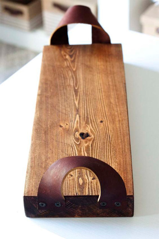 Wooden board serving board