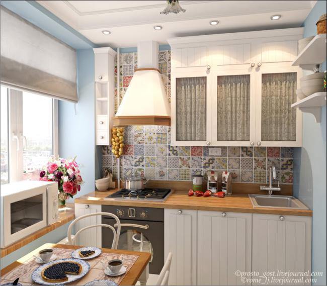The project of a small kitchen in Khrushchev