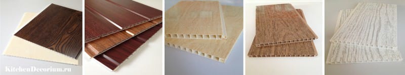 PVC panels with wood design