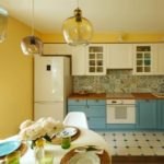 Жута боја у унутрашњости кухиње