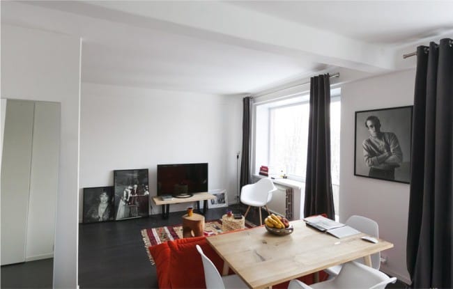 Grommet záclony v kuchyni-obývací pokoj