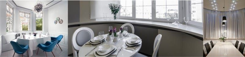 Bay window as a dining area