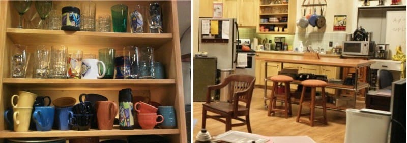 Møbler i køkkenet Leonard og Sheldon