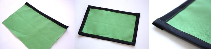 Κάλυψη μιας τσέπης από ένα inlay παιδικού ποδιού