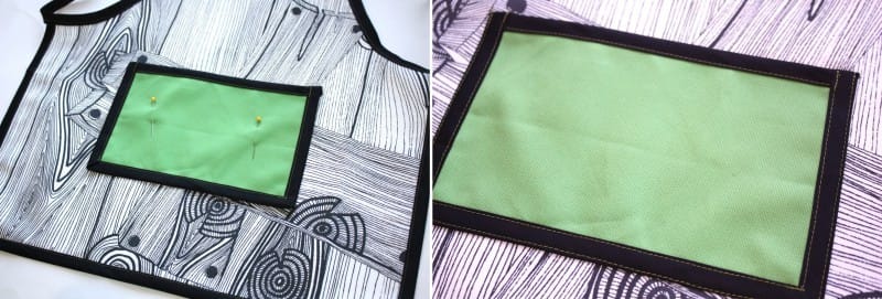 Sewing a child's apron with a pocket