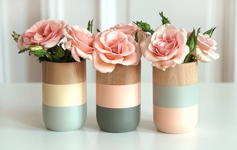 Ideas for painting wooden vases
