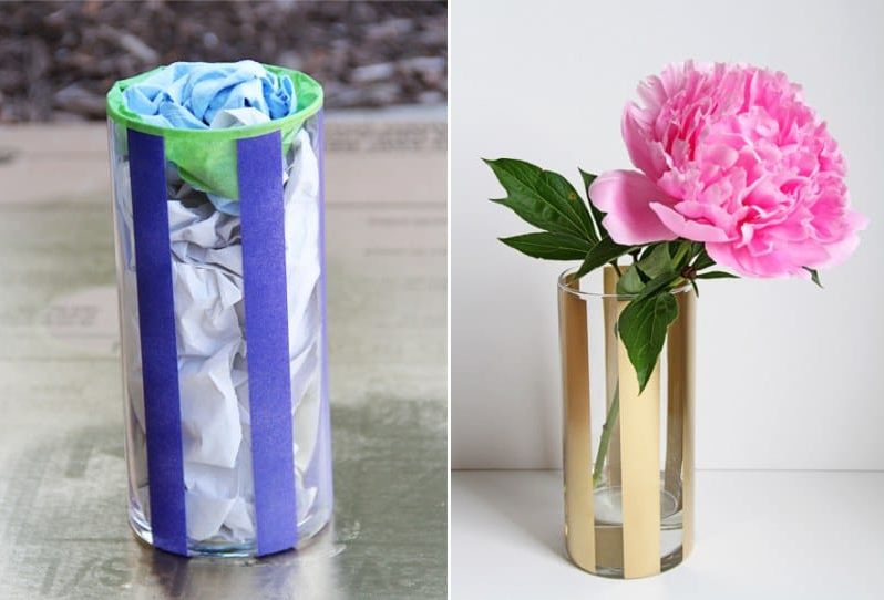 Painting your own flower vases