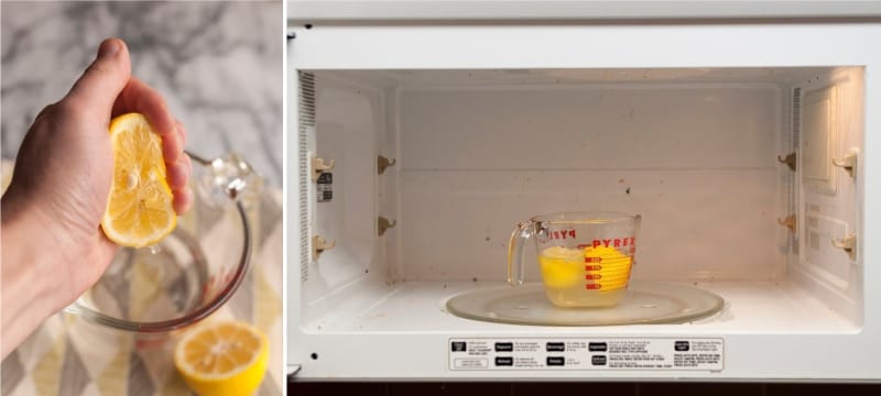 Curățați cuptorul cu microunde cu suc de lamaie