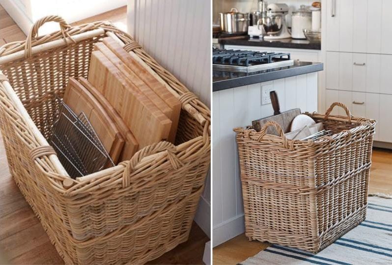Идеи за използване на кошници в кухнята
