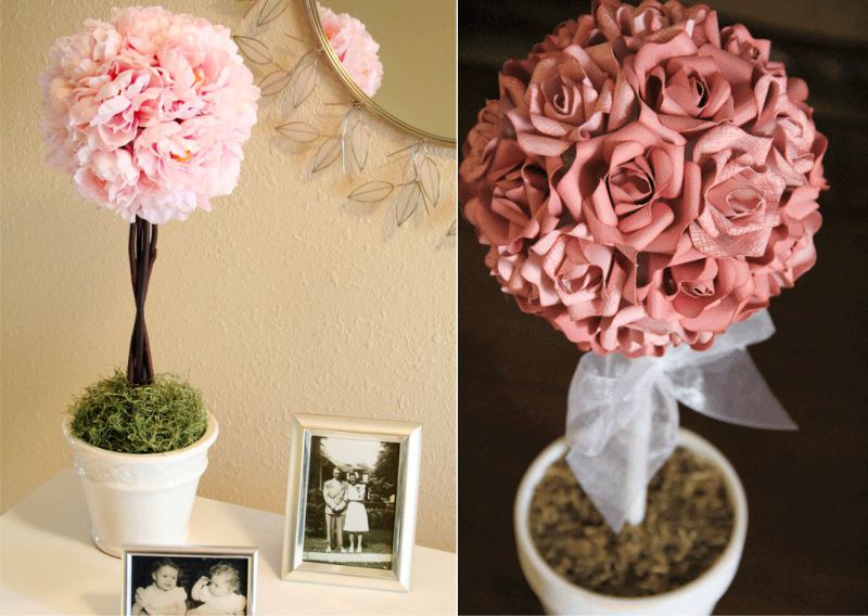 Ideas for decoration with artificial flowers