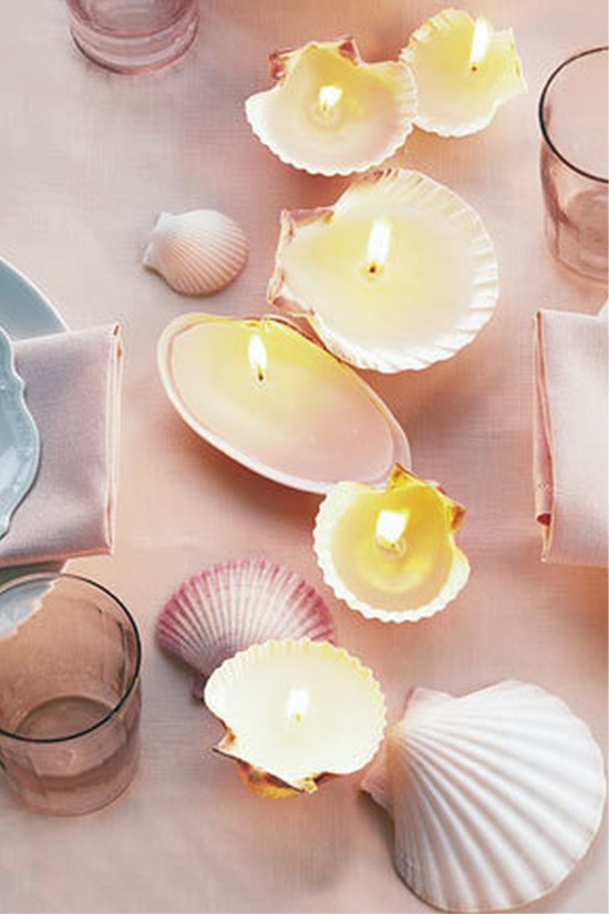 Seashell mini-kaarsen