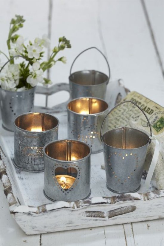 Tin Candle Holders