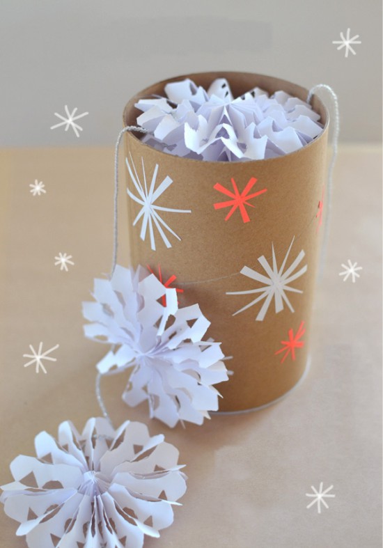 Christmas garland in gift wrapping