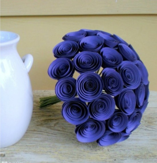 Bukett med blå roser