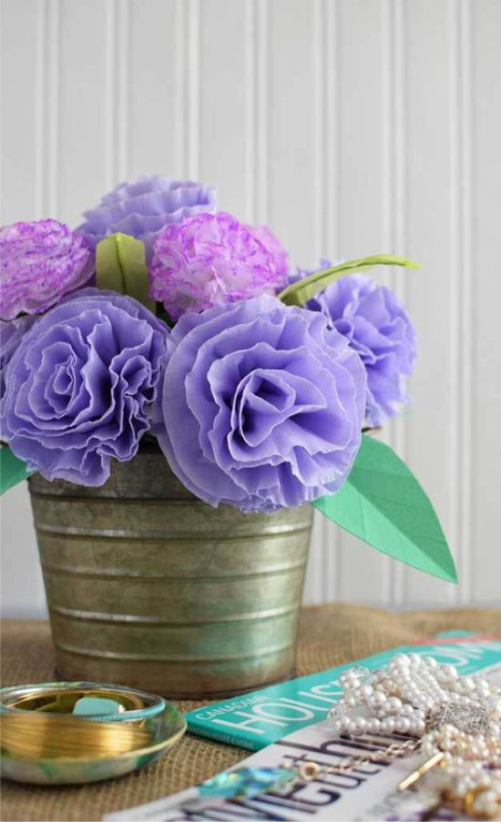 Paper Flowers in a Pot