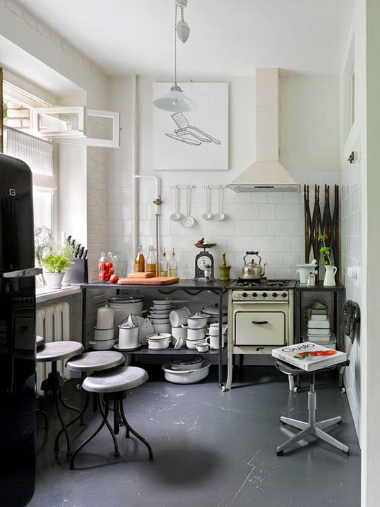 Sobyet-style kitchen interior