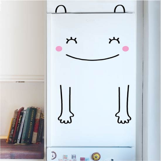 Stickers on the fridge