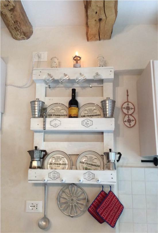 Shelf for kitchen utensils