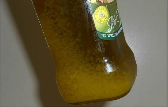Sediment in olijfolie