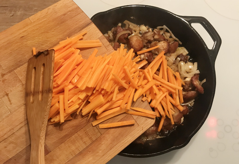 Carrots in pilaf